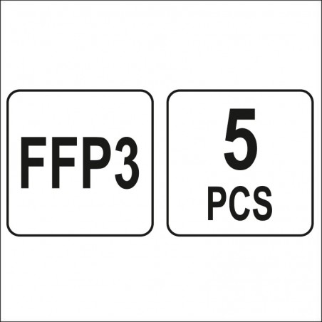YT-74972 YATO Set 5 masti de protectie pentru praf FFP3 YT-74972 YATO Set 5 masti de protectie pentru praf FFP3