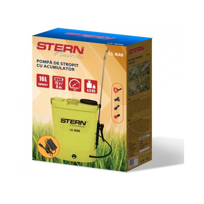 LS-16AB STERN Pompa pentru stropit cu acumulator PB 12V, 8Ah,16 l