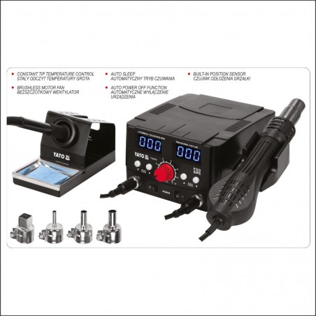 YT-82458 YATO Statie lipit 2in1, aparat de lipit 75 W,pistol aer, 750W