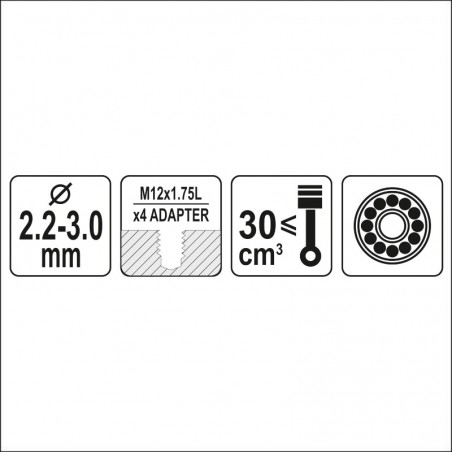 YT-85121 YATO Cap trimmer pe rulment cu 4 adaptoare