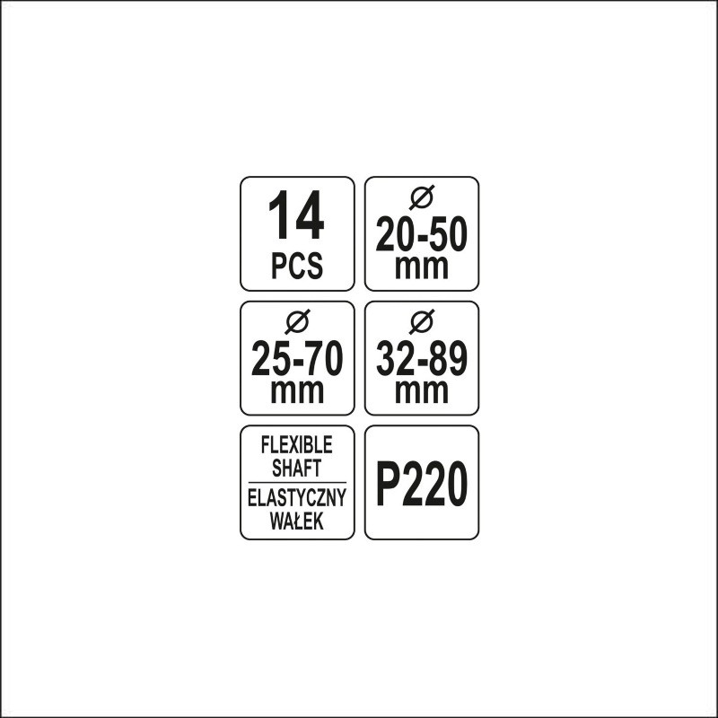 YT-05800 YATO  Kit de honuit cilindrii, 14 piese