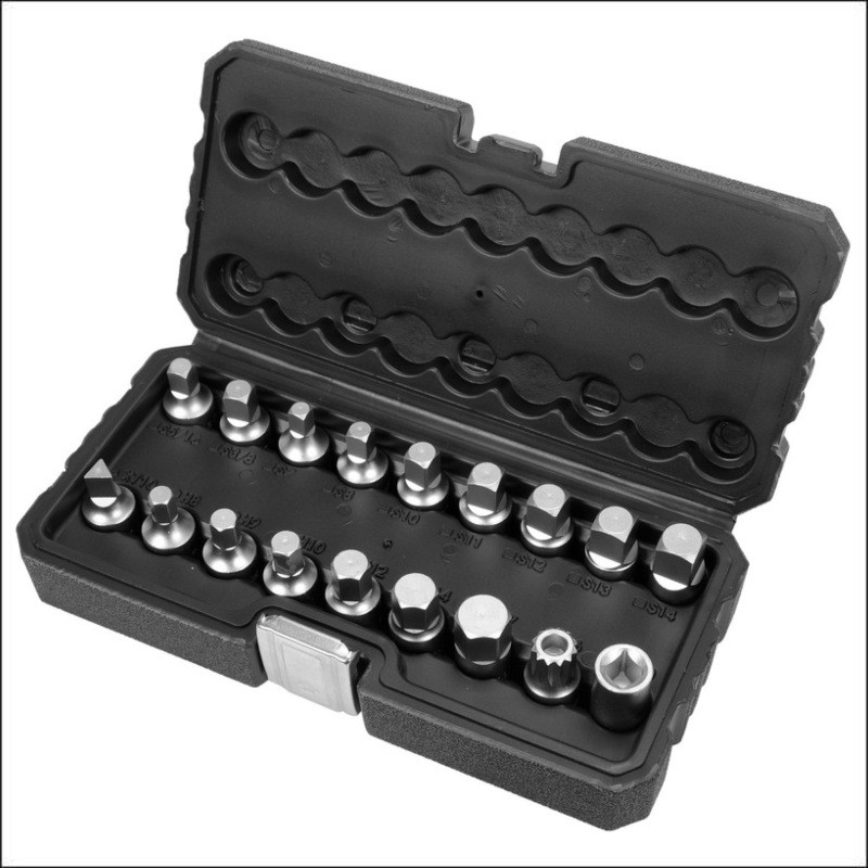YT-05991 YATO Set tubulare pentru buson ulei, 18 piese