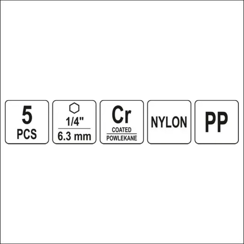 YT-47777 YATO Set 5 perii cu prindere hexagonala