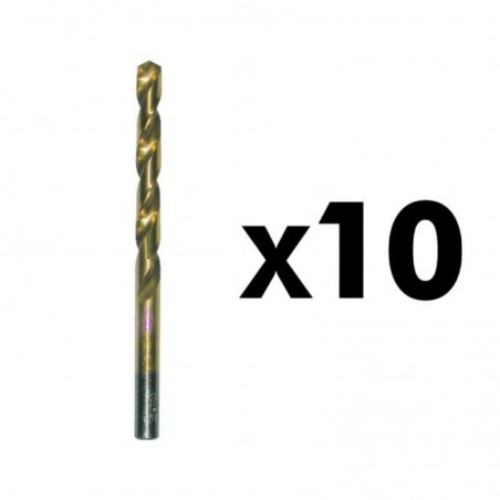 P-61020-10 MAKITA Set 10 burghie pentru metal HSS-TiN, 2x49 mm