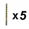 P-61335-5 MAKITA Set 5 burghie pentru metal HSS-TiN , 11x142 mm