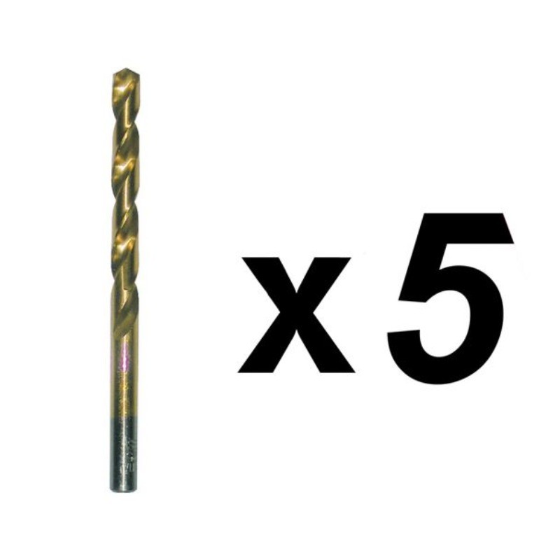 P-61379-5 MAKITA Set 5 burghie pentru metal HSS-TiN, 13x151 mm