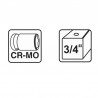 134858-6 MAKITA Cheie tubulara de impact 3/4", 30 mm, lungime 95 mm