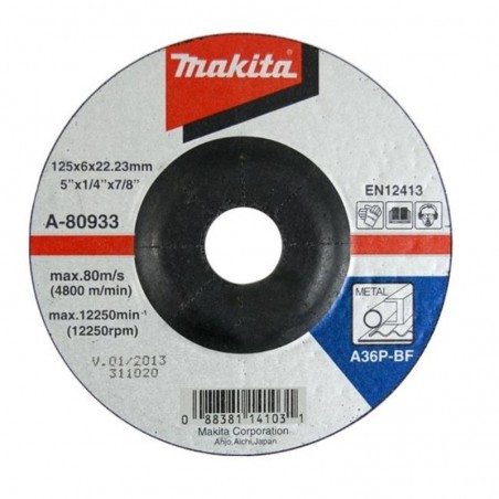 A-80933 MAKITA Disc slefuire metal 125 x 6 x 22.23 mm
