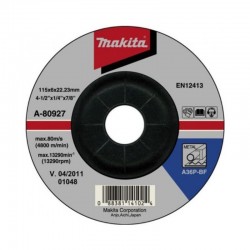 A-80927 MAKITA Set 10 discuri slefuire metal 115 x 6 x 22.23 mm