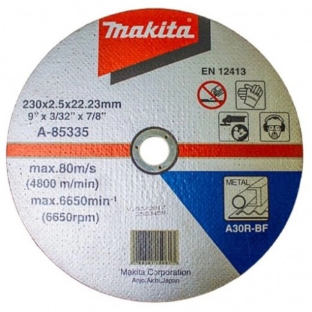 A-85335 MAKITA Disc abraziv pentru taiere metal 230 x 2.5 x 22.23 mm