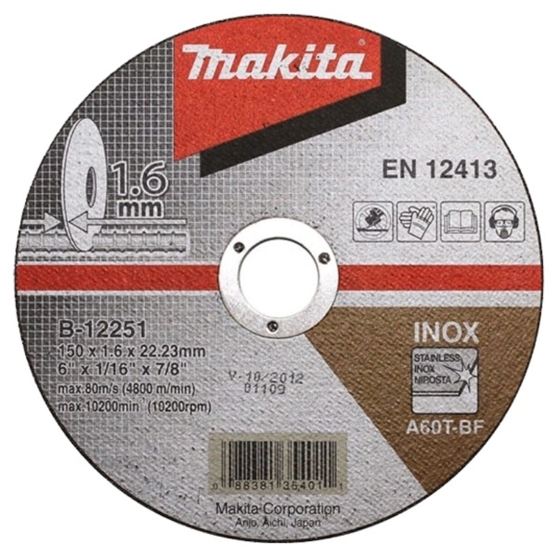 B-12251 MAKITA Disc abraziv otel inoxidabil 150x1.6x22.23 mm