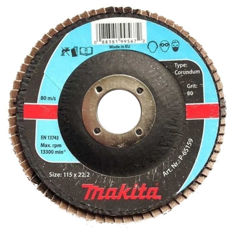 P-65159 MAKITA Disc de slefuire, granulatie A80, 115x22.23 mm