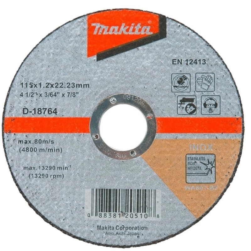 D-18764 MAKITA Set 10 discuri taiere inox 115x1.2x22.23 mm