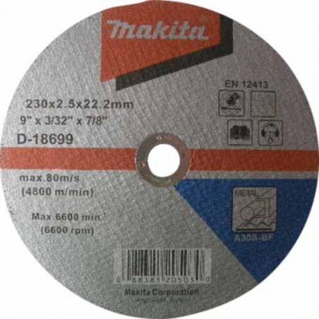 D-18699 MAKITA Set 10 discuri taiere metal,  230x2.5x22.2 mm