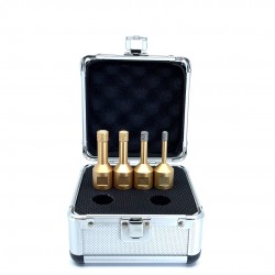 Set carote diamantate pt. gresie portelanata & piatra - diam. 6, 8, 10, 12 mm PREMIUM