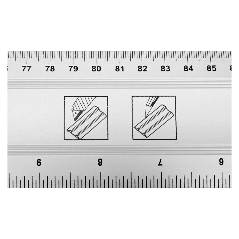 19755 VOREL Rigla din aluminiu, lungime 1000 mm, cu 2 bule