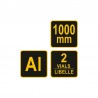 19755 VOREL Rigla din aluminiu, lungime 1000 mm, cu 2 bule