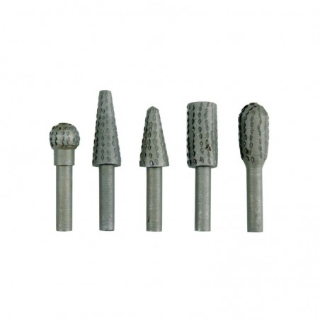 25450 VOREL Set 5 raspile cu tija, diametru dorn 6 mm