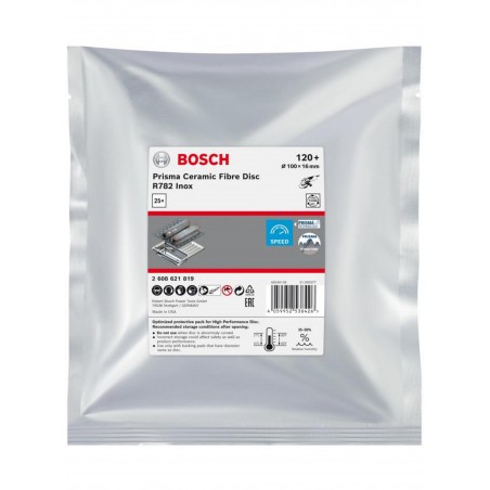 2608621819 BOSCH Set 25 discuri din fibre ceramice 100 mm, 16 mm, G120