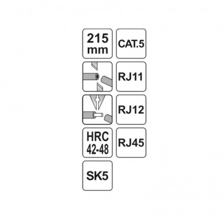 YT-22422 YATO Cleste sertizat pentru conectori RJ45, RJ11, RJ12