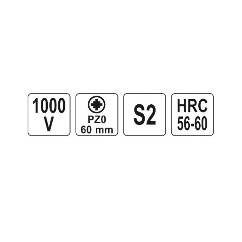 YT-28245 YATO Surubelnita stea PZ0, izolata VDE, lungime 60 mm