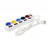 72460 LUND Prelungitor cu 5 prize, comutator individual, lungime 2 m