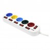 72460 LUND Prelungitor cu 5 prize, comutator individual, lungime 2 m