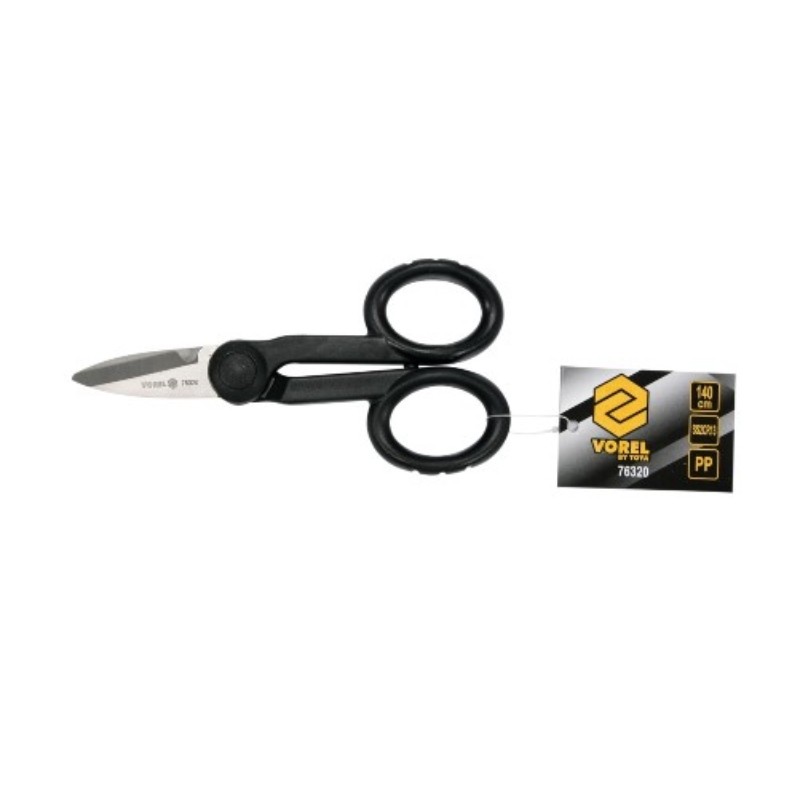 76320 VOREL Foarfeca pentru electricieni, lungime 140 mm