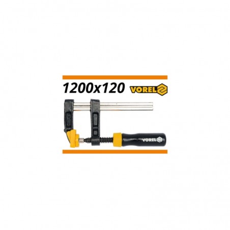 37114 VOREL Presa pentru lemn, adancime 120 mm, lungime 1200 mm