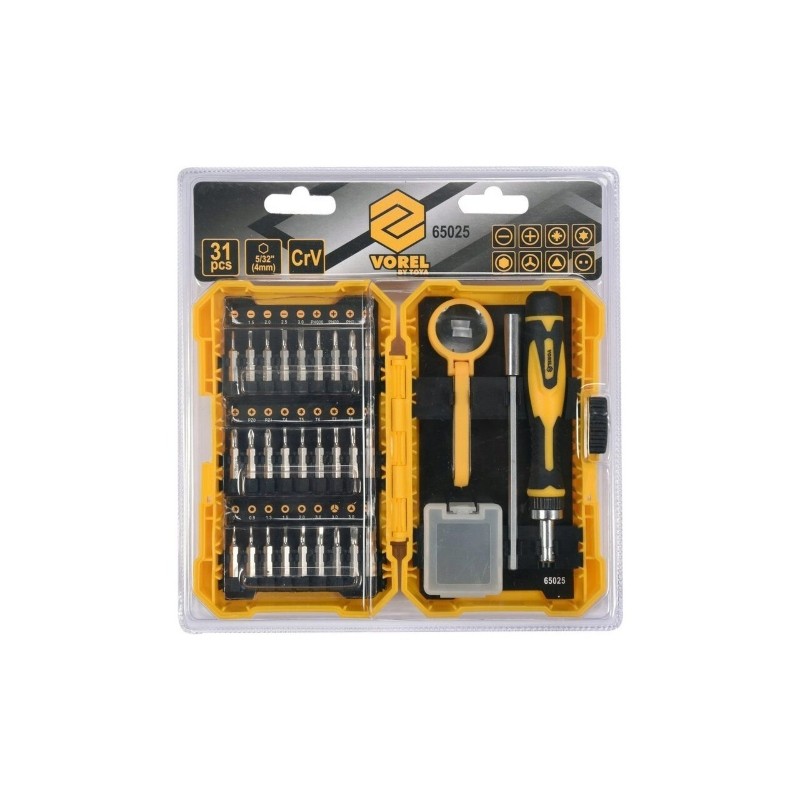 65025 VOREL Set surubelnita cu 31 biti
