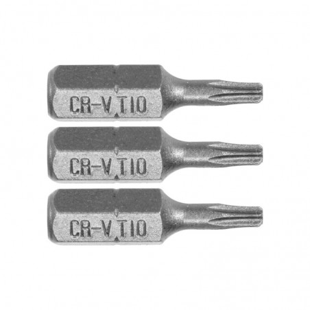 65492 STHOR Set 3 biti profil Torx T10, prindere hexagonala 1/4",25 mm