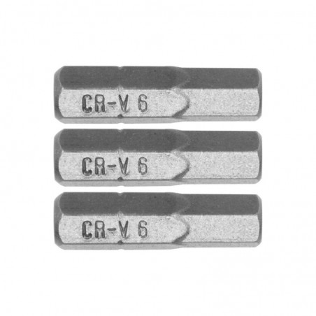 65504 STHOR Set 3 biti profil hexagonal 6x25 mm,  1/4"