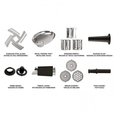 67901 LUND Masina de tocat carne multifunctionala 4in1, putere 1200W