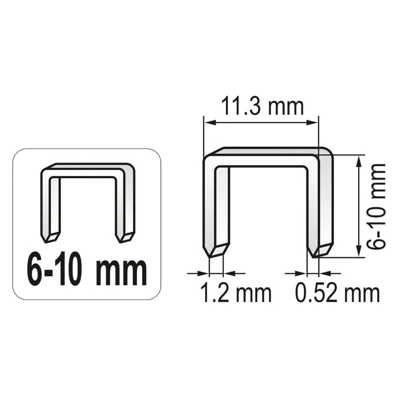 71080 VOREL Capsator tip ciocan, capse 6-10 mm