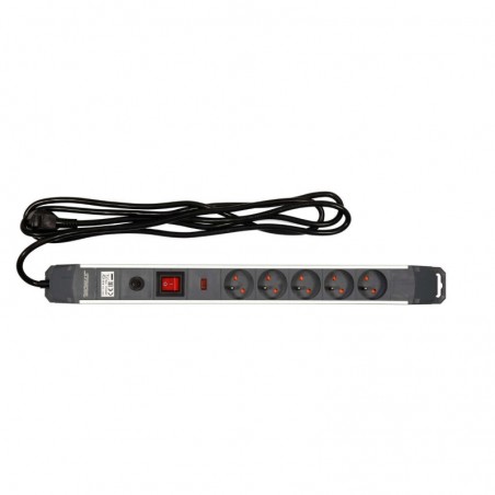 72372 STHOR Prelungitor electric cu 5 prize, intrerupator, lungime 3 m