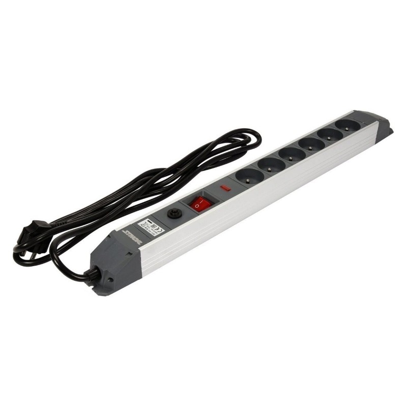 72373 STHOR Prelungitor electric cu 6 prize, intrerupator, lungime 3 m