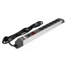 72373 STHOR Prelungitor electric cu 6 prize, intrerupator, lungime 3 m