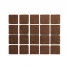 74861 VOREL Protectie sub mobilier, dimensiuni 20x20 mm, 20 bucati