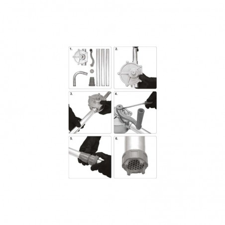 78002 VOREL Pompa manuala din aluminiu de transfer ulei, 20 l/min