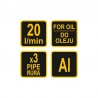 78002 VOREL Pompa manuala din aluminiu de transfer ulei, 20 l/min