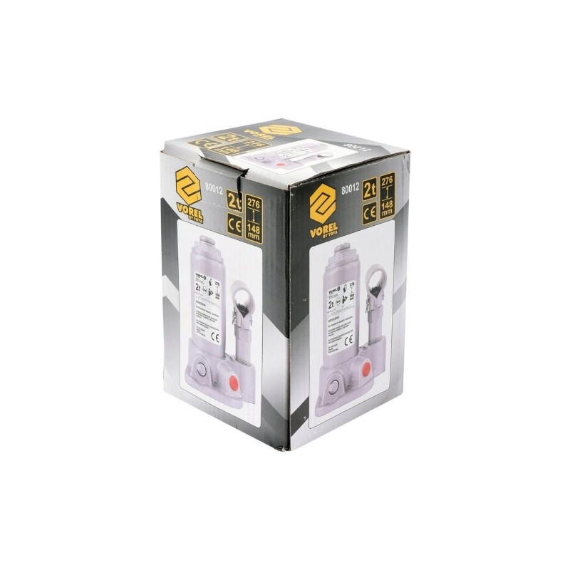 80012 VOREL Cric hidraulic, capacitate ridicare maxima 2 T, 148-276 mm