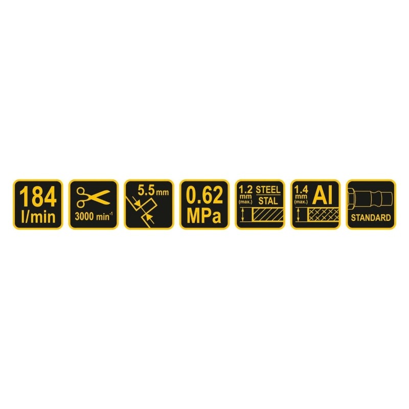 81072 VOREL Foarfeca pentru tabla, pneumatica