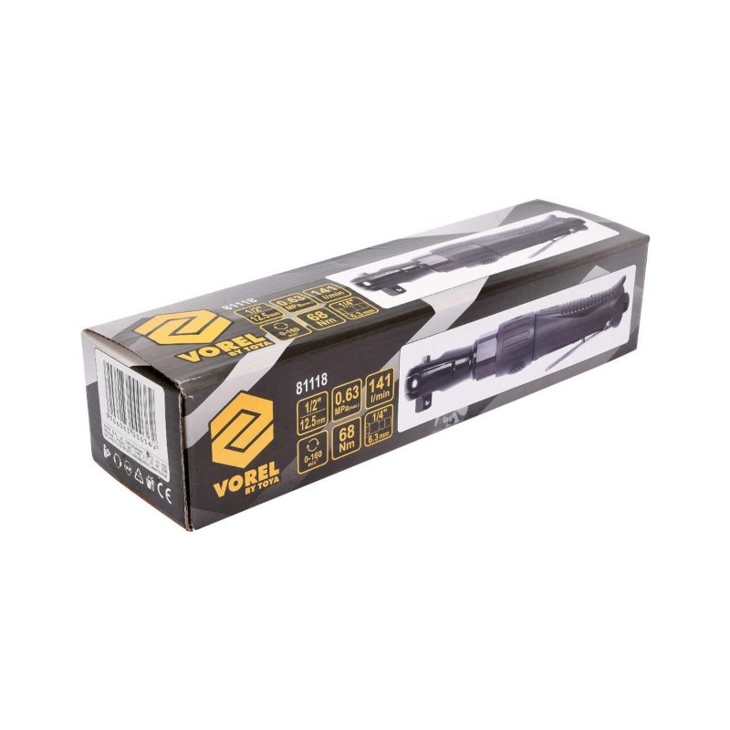 81118 VOREL Antrenor pneumatic, prindere patrat 1/2", 68 Nm