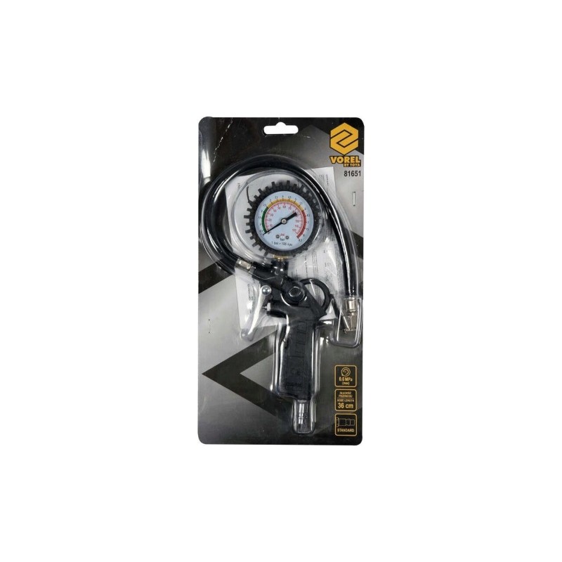 81651 VOREL Pistol cu manometru pentru aer comprimat