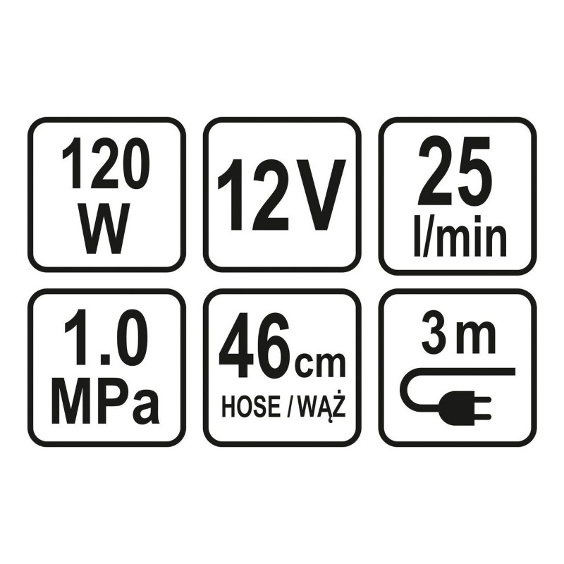 82105 STHOR Compresor auto, putere 120 W, 12 V