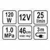 82105 STHOR Compresor auto, putere 120 W, 12 V