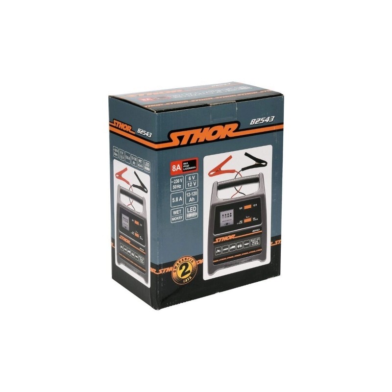 82543 STHOR Redresor 6/12V, 8A, 120 Ah, LED