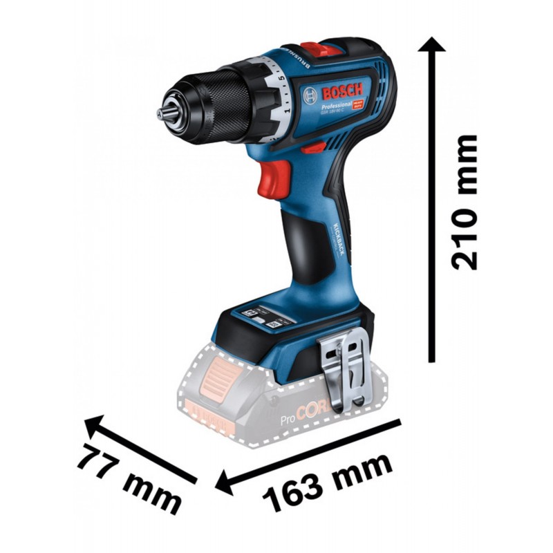 06019K6004 BOSCH Bormasina Li-Ion 18V,4Ah,13mm,64 Nm+Valiza+Incarcator