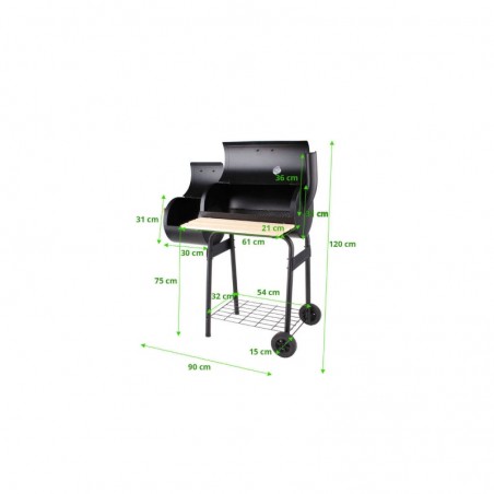99513 LUND Gratar BBQ cu afumatoare si termometru