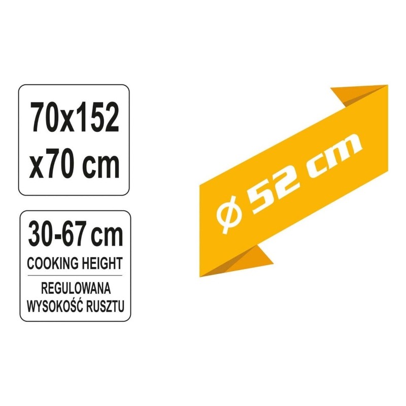 99524 LUND Gratar cu trepied si lant 52 cm